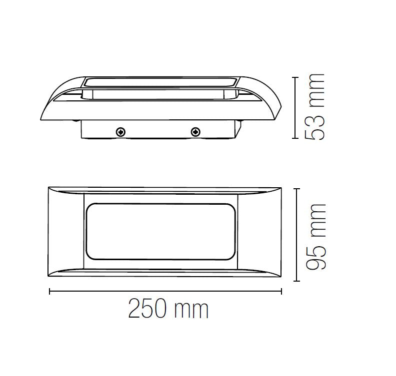 Applique LED alluminio biemissione ed emissione frontale IP65 bianco-antracite e corten 12W 580LM CCT Applique LED alluminio biemissione ed emissione frontale IP65 bianco-antracite e corten 12W 580LM CCT